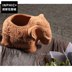 INPHIC-擺飾東南亞裝飾品泰式陶瓷花盆陶藝花藝花盆大象居家飾品