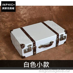 INPHIC-紅色店鋪手提箱裝飾皮箱皮箱家居櫥窗拍照道具復古-白色小款