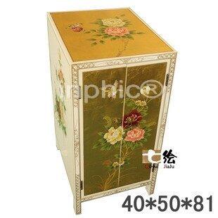 INPHIC-田園手繪白色烤漆 床頭邊櫃儲物雜誌櫃牆角櫃