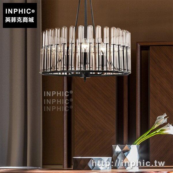 INPHIC-北歐圓形單頭美式餐桌吧臺吊燈玻璃餐廳臥室客廳
