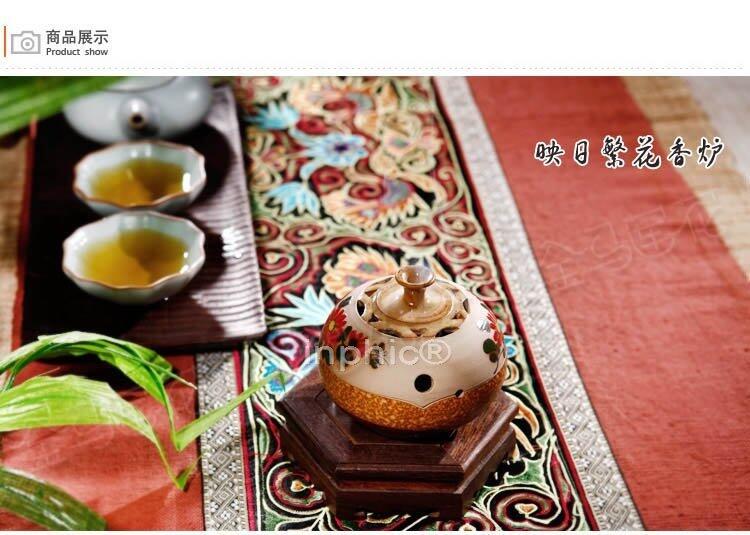 INPHIC-窯香具香道 創意陶瓷香爐 映日繁花線香盤香香爐香薰爐