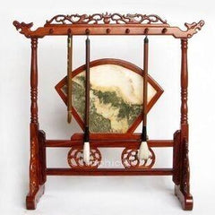 INPHIC-紅木工藝品 毛筆架 文房四寶  酸枝木嵌大理石毛筆掛