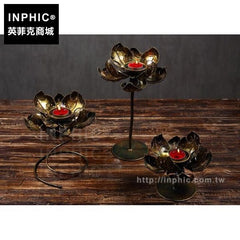 INPHIC-三件套家居泰國東南亞鐵藝燭臺擺設工藝品裝飾品燭臺