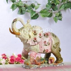 INPHIC-手繪古典玫瑰花招財象陶瓷擺設 新居商務