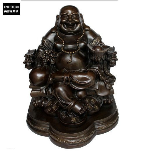 INPHIC-佛像 純銅大款彌勒佛辦公室裝飾品家居裝飾銅佛像工藝品