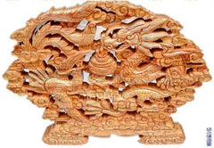 INPHIC-50cm【龍鳳呈祥】桃木擺件桃木工藝品木雕擺件鎮宅避邪