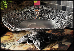 INPHIC-古典歐式 巴羅克 橡木之靈 經典鏤空四足異形 果盤 裝飾盤