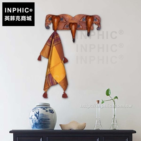 INPHIC-泰國掛飾木雕壁飾客廳東南亞大象裝飾品浮雕牆飾