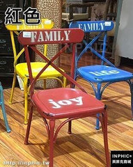 INPHIC-創意鐵藝小椅子可愛兒童坐椅金屬工業風影樓拍攝道具堅固攜帶方便-紅色