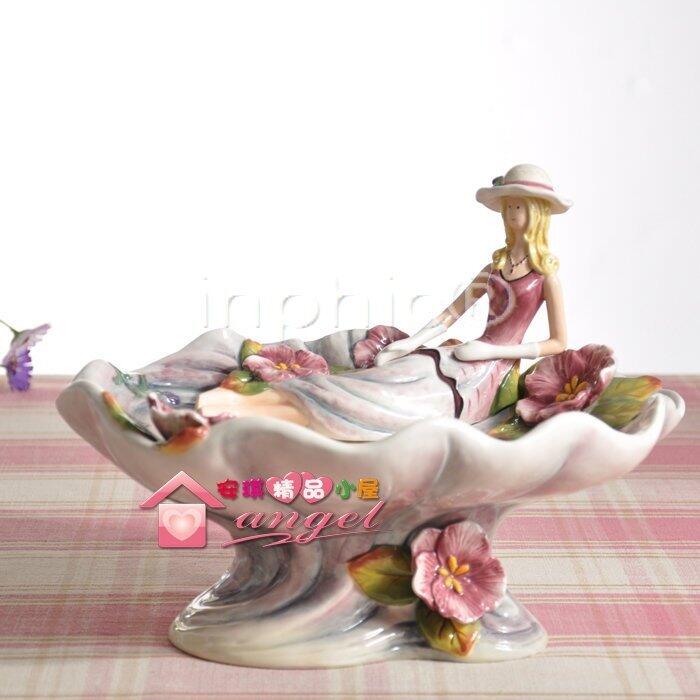 INPHIC-窈窕淑女高腳果盤陶瓷水果盤零食盤家居