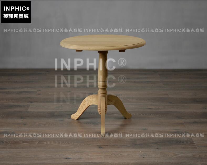 INPHIC-北歐美式折疊復古咖啡桌 沙發邊角幾小圓桌邊桌-A款