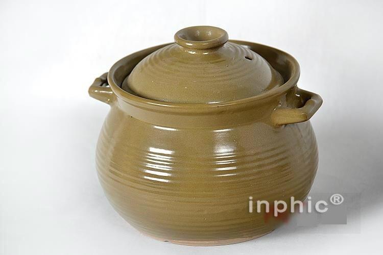 INPHIC-耐高溫養生煲湯 陶瓷鍋煲 粥鍋 排骨粥煲 砂鍋煲 明火土鍋（1升兩件）