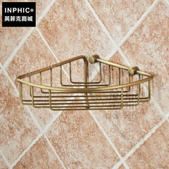 INPHIC-仿古全銅轉角籃三角置物架轉角架帶掛鉤