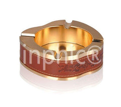 INPHIC-紅皮煙盅 歐式煙灰菸灰缸 金屬煙灰菸灰缸 高檔創意酒吧煙缸  金