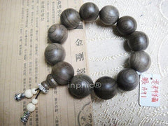 INPHIC-古金絲楠木手鏈20mm 木檀世家老料貓眼手串 A91號 藏銀金絲楠佛珠