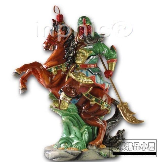 INPHIC-辦公居家擺飾斬妖除魔關公騎馬擺飾