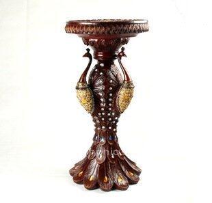 INPHIC-仿紅木樹脂孔雀桌子花盆架工藝品家居擺飾設