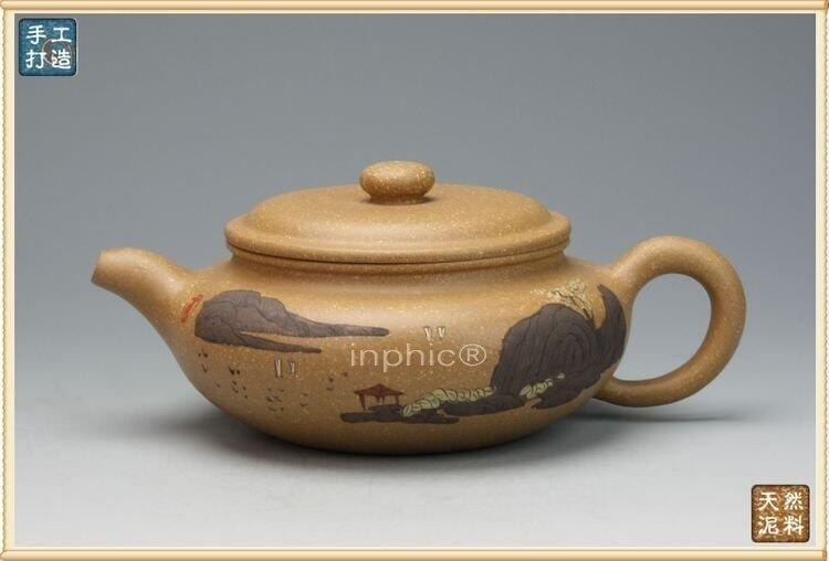 INPHIC-泥繪仿古 精緻 本山金段 宜興紫砂壺 全手工