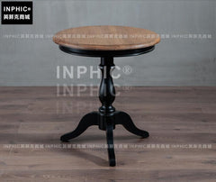 INPHIC-歐式鄉村風仿古做舊小圓桌 美法式電話臺圓形茶幾角幾-D款
