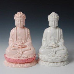 INPHIC-7吋全蓮如來 可開光釋迦摩尼佛 窯瓷器 供奉(單一價  兩色可選)