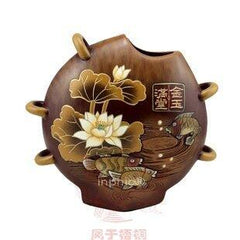 INPHIC-圓盤魚金玉滿堂原創手工家居工藝品陶器陶瓷擺飾455-03