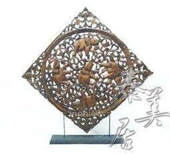 INPHIC-東南亞家居飾品 泰式工藝品 木雕擺飾 家居擺設方形5象雕花