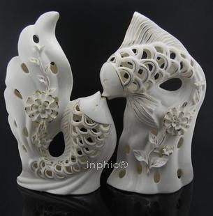 INPHIC-歐式簡約白玉瓷動物魚擺飾家居裝飾創意陶瓷工藝