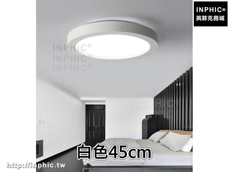 INPHIC-客廳燈書房燈具 現代簡約臥室燈圓形北歐led餐廳過道燈-白色45cm