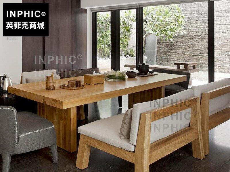 INPHIC-簡約茶桌椅實木茶幾泡茶桌老榆木功夫茶桌泡椅茶臺松木茶桌椅-桌120
