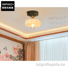 INPHIC-中式陽臺吸頂燈臥室復古玻璃走廊