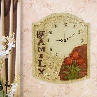 INPHIC-掛鐘創意歐式田園家用工藝品 樹脂紅色藍色鬱金香