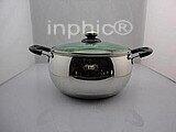 INPHIC-不鏽鋼明珠湯鍋 玻璃可視蓋粥鍋 雙柄牛奶鍋 電磁