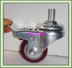 INPHIC-1.5吋10mm重型聚氨酯車雙制動 腳輪萬向輪 家具輪