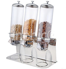 INPHIC-鋼座三頭麥片機麥片分配器4升4.2夸脫3頭麥片器