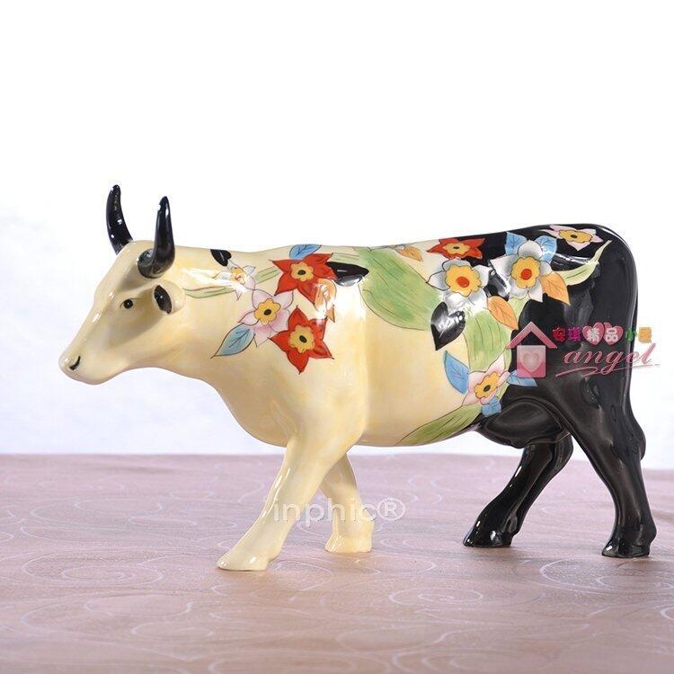 INPHIC-歐美家居美式喇叭花牛陶瓷擺飾生日禮節品家居擺飾裝飾品