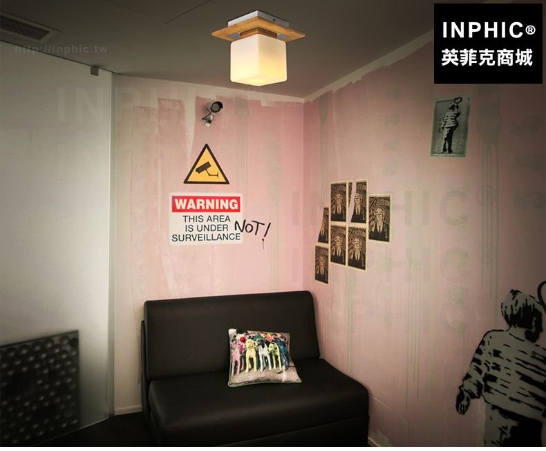 INPHIC-走廊實木日式吊燈玄關陽臺吸頂燈簡約現代