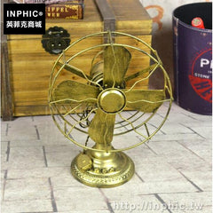 INPHIC-老式手工電風扇復古擺件道具模擬鐵制工藝品模型