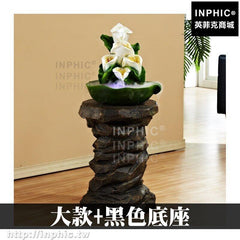 INPHIC-開運 魚缸裝飾裝飾風水擺飾招財歐式開運水景加濕器居家假山流水大款黑色底座流水噴泉