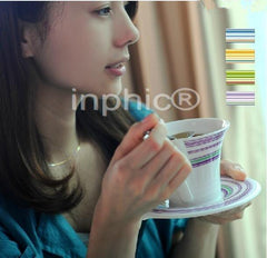 INPHIC-熱賣款 德國設計 時尚骨瓷杯子 咖啡杯 水杯套裝 彩條繽紛