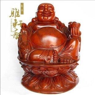 INPHIC-越南紅木工藝品 40cm彌勒佛 做工好 木雕風水擺飾