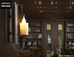 INPHIC- 美式鄉村風格臥室牆燈歐式復古走廊玻璃單頭鐵藝蠟燭臺壁燈-D款