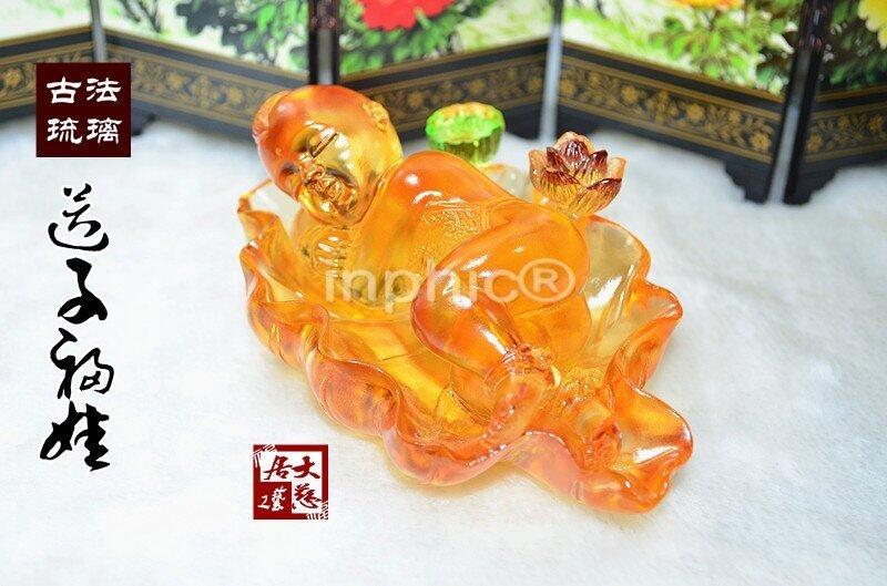 INPHIC-開光擺件琉璃吉祥家居平安飾品擺設送子福娃招財納財童子