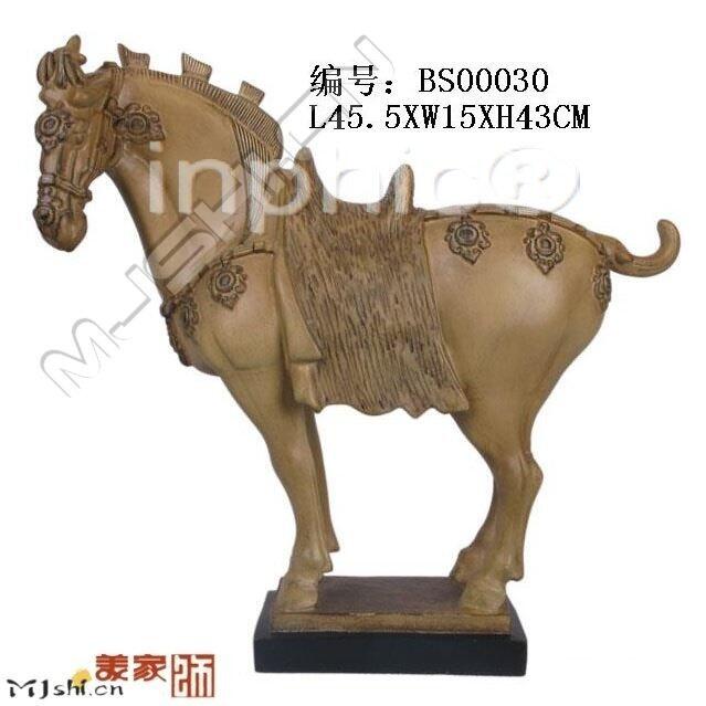 INPHIC-歐式田園裝飾擺飾傢俱飾品動物裝飾唐馬（中）