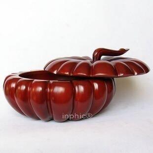 INPHIC-新年 越南紅木工藝品木雕擺飾 大款24cm 南瓜果盤