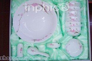 INPHIC-景德鎮28件瓷器餐具 碗 盤 碟 勺 套裝 鳥語花香 新居