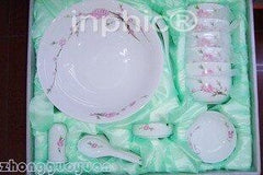 INPHIC-景德鎮28件瓷器餐具 碗 盤 碟 勺 套裝 鳥語花香 新居