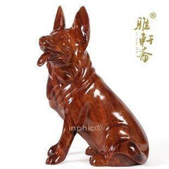 INPHIC-紅木雕刻工藝品 風水生肖狗擺飾 鎮宅化煞狼狗 高33