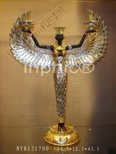 INPHIC-歐式客廳裝飾擺飾傢俱飾品泰國家居埃及公主燭臺