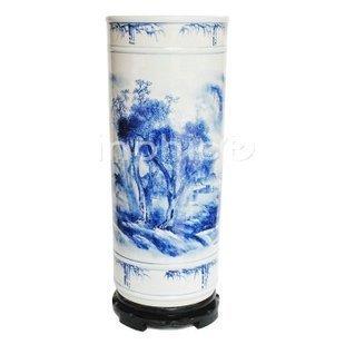 INPHIC-ZF-B084 景德鎮 陶瓷 青花手繪山水劍筒 工藝擺飾 擺飾 復古