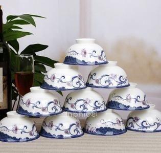 INPHIC-創意家居景德鎮陶瓷餐具爐碗青花骨瓷米飯碗湯碗高腳碗套裝